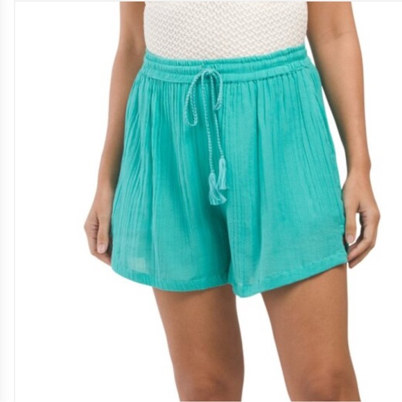 Vitamin A Seafoam Costa Cover-Up Shorts Drawstring Waist Size XS NWT - Picture 1 of 4